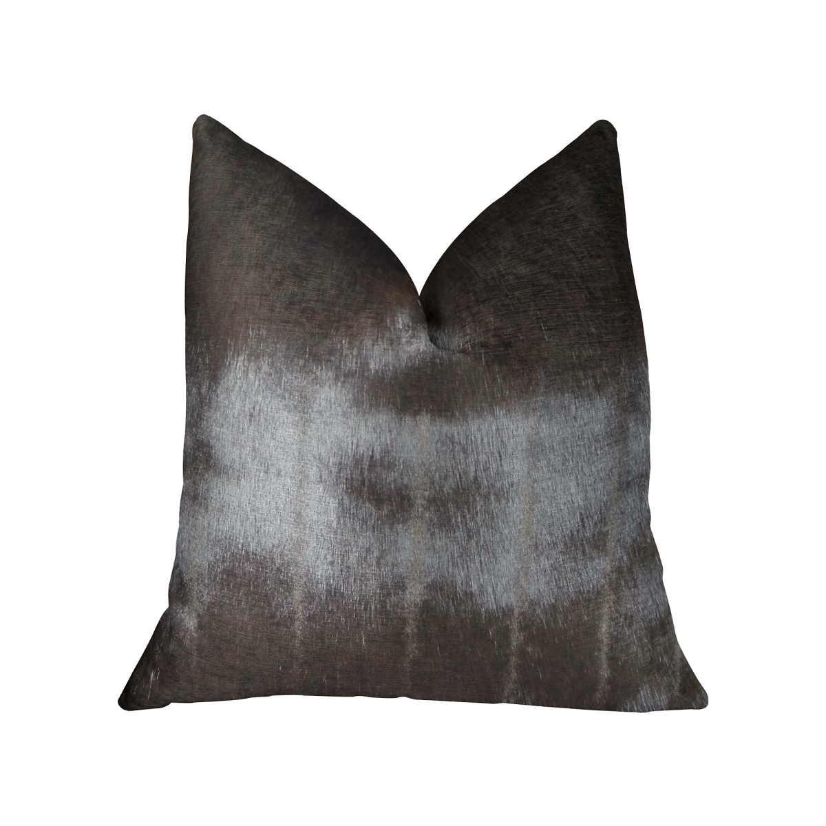 Silky Brown Mik Dark Brown Handmade Luxury Pillow, 26 x 26 in.
