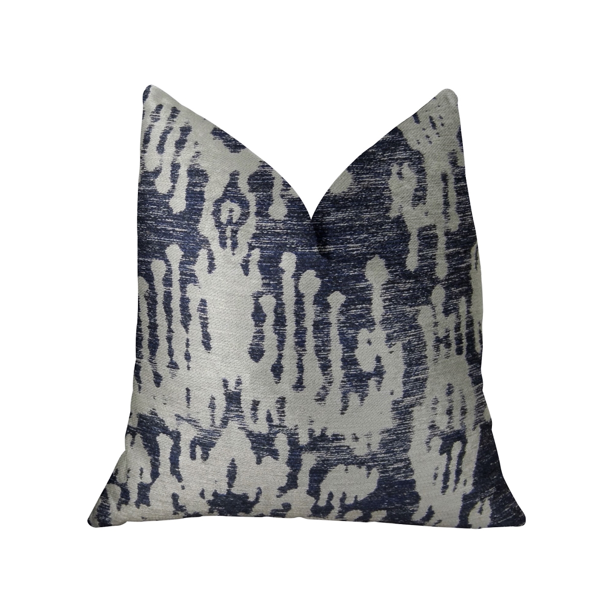 Artsy Canvas Pillow - Navy Cream - 24 x 24 in. - Handmade Luxury
