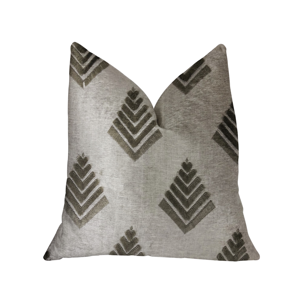 Aspen Mist Blue & Beige Luxury Throw Pillow, 20 x 20 in.