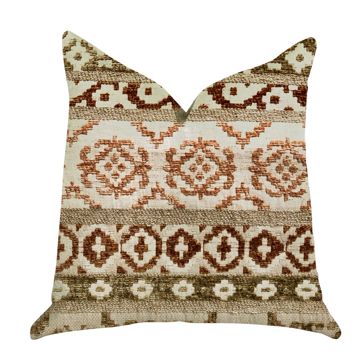 PBRA1309-2036-DP Arabesque Shades of Brown Luxury Throw Pillow, 20 x 36 in. King