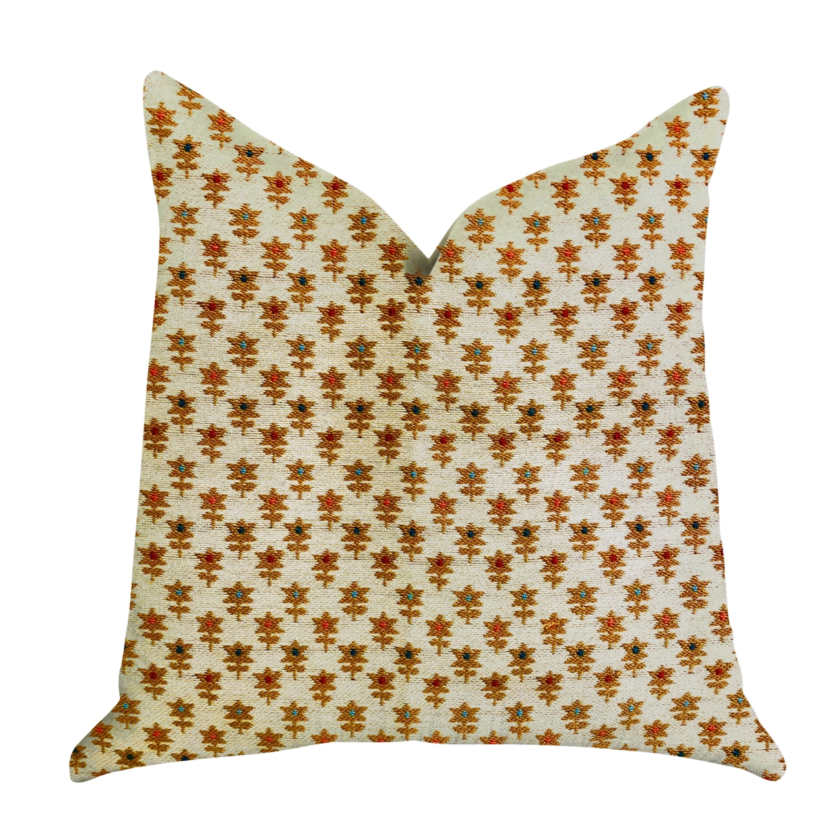 PBRA1311-2036-DP Rosy Posse Orange & Tan Floral Luxury Throw Pillow, 20 x 36 in. King