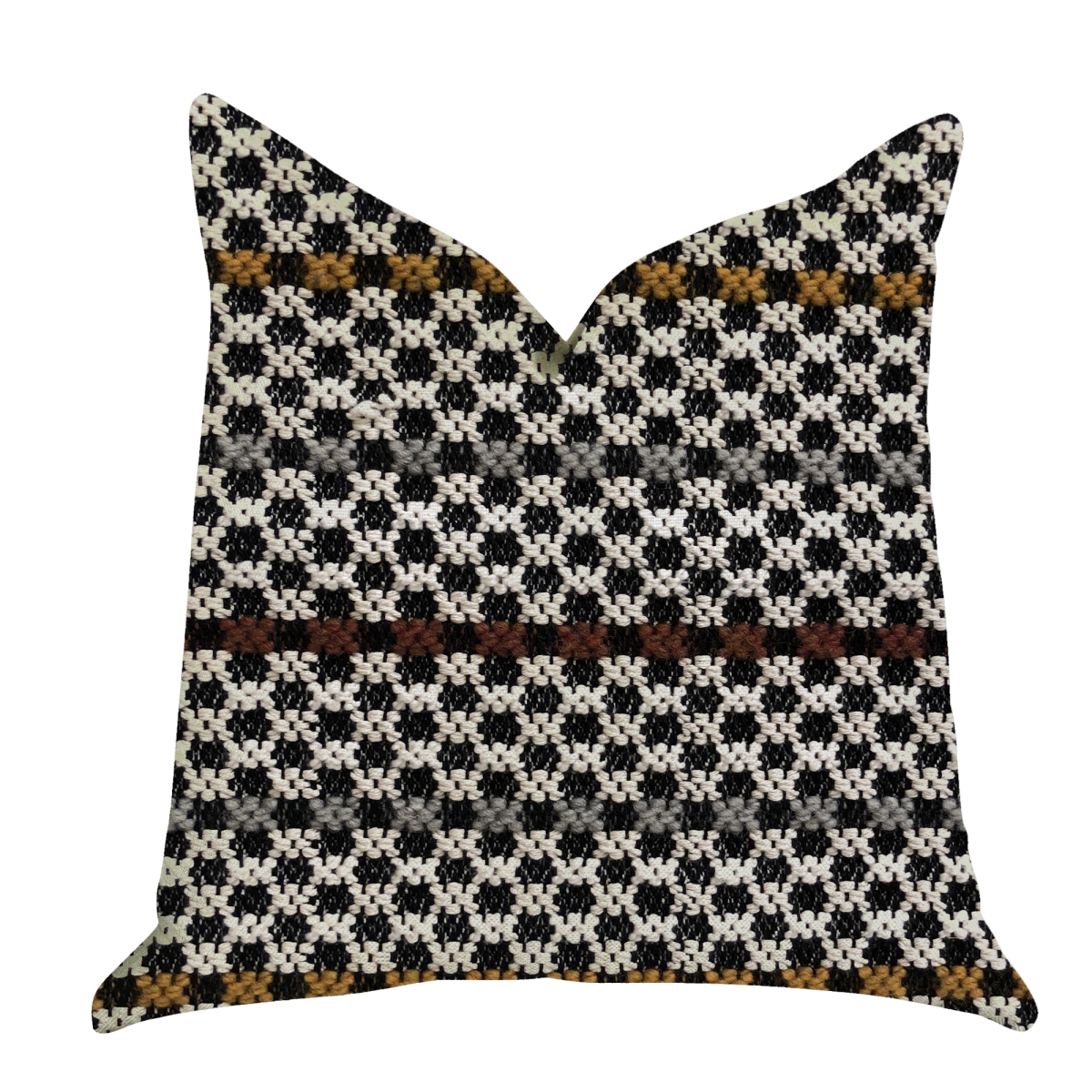 Poppy Chic Woven Luxury Throw Pillow in Multi Color, 24 x 24 in.