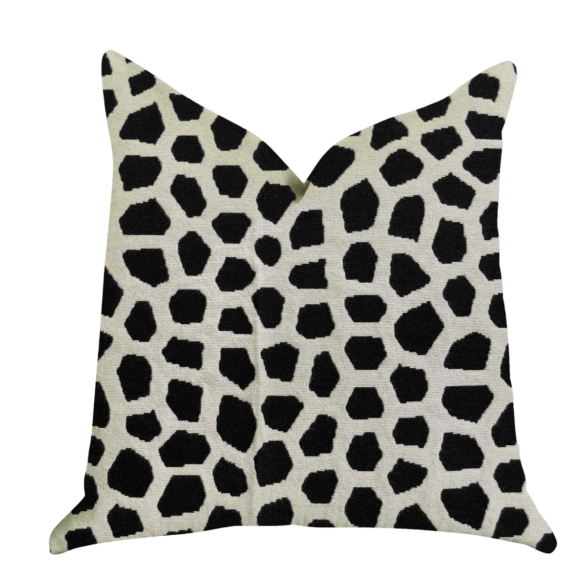 Dark Jewels Luxury Throw Pillow - Black & White - 24 x 24 in. - Hypoallergenic Insert