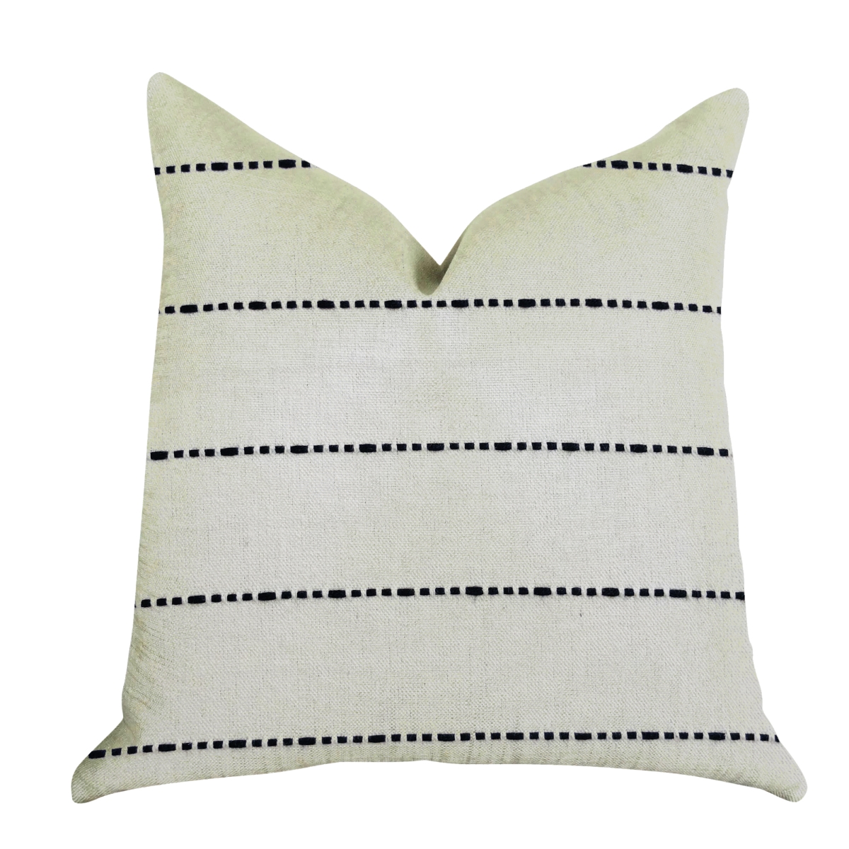 Interweave Vanilla Bean Luxury Throw Pillow in Black & White, 12 x 25 in.