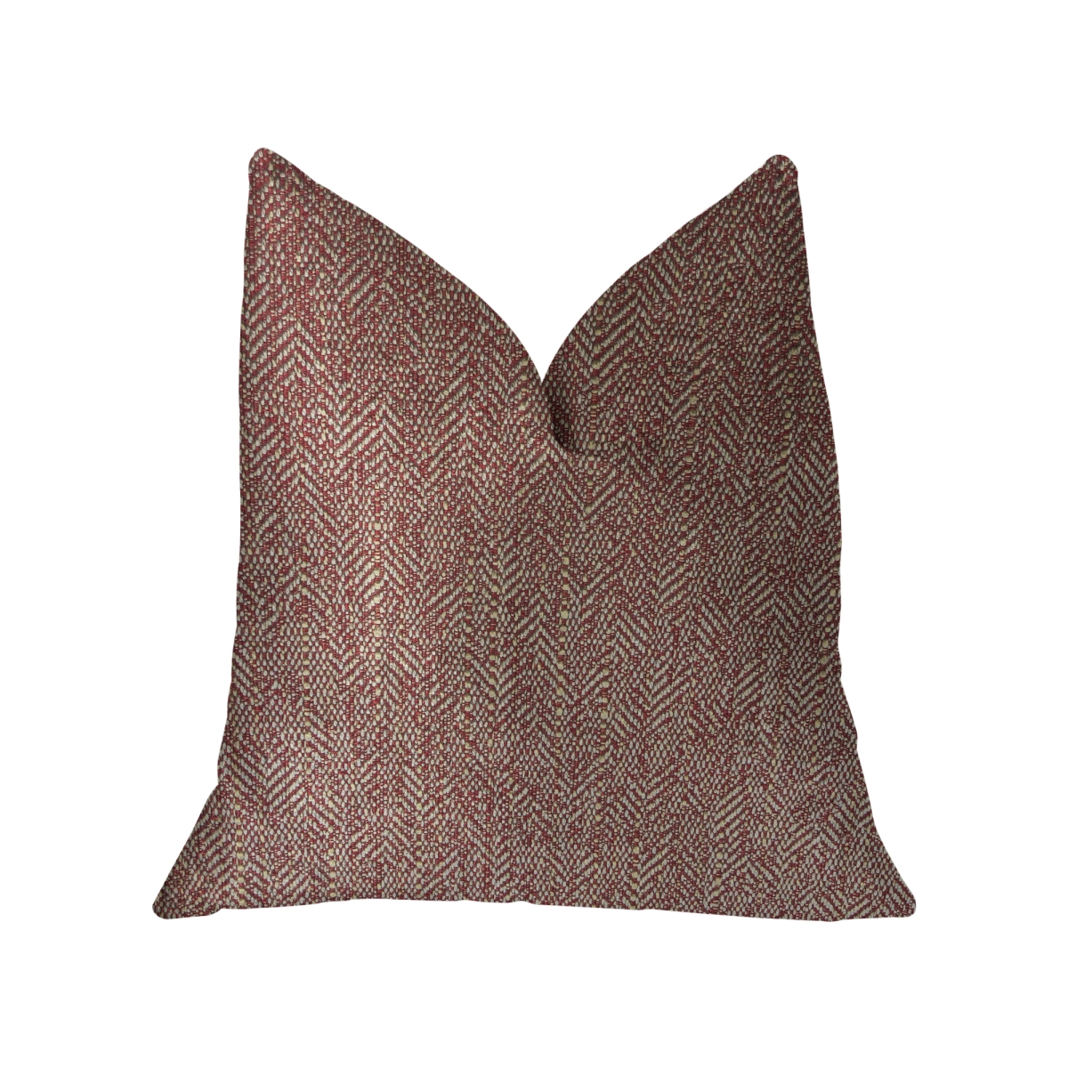 Antoinette Red & Gold Luxury Throw Pillow, 24 x 24 in.