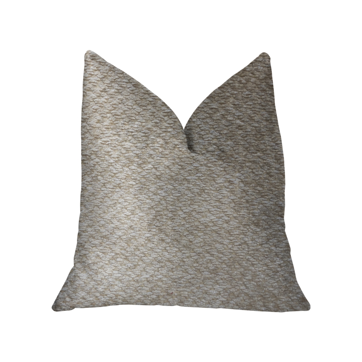 Cr me Brulee Beige Luxury Throw Pillow, 22 x 22 in.