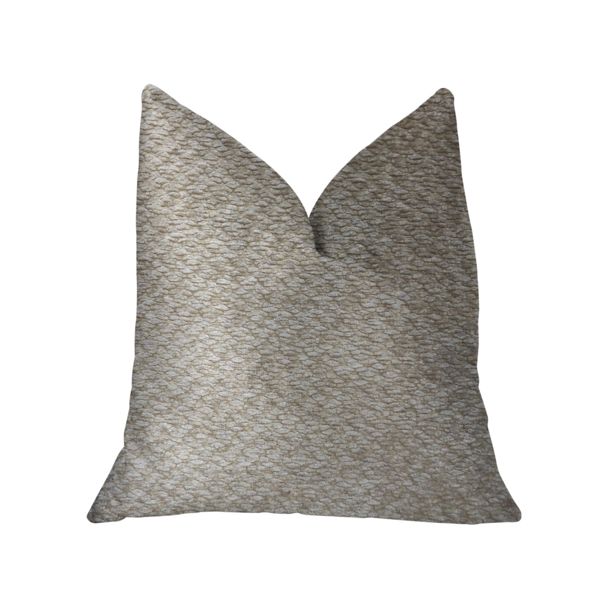 Cr me Brulee Beige Luxury Throw Pillow, 24 x 24 in.