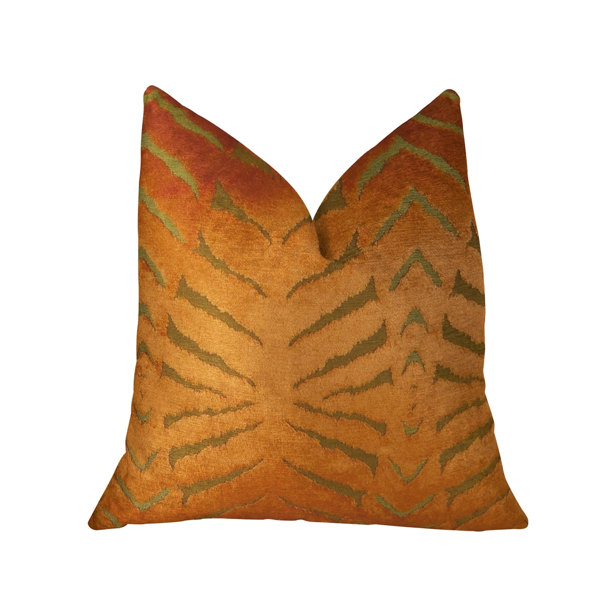 Tangerine Bliss Orange Handmade Luxury Pillow, 22 x 22 in.