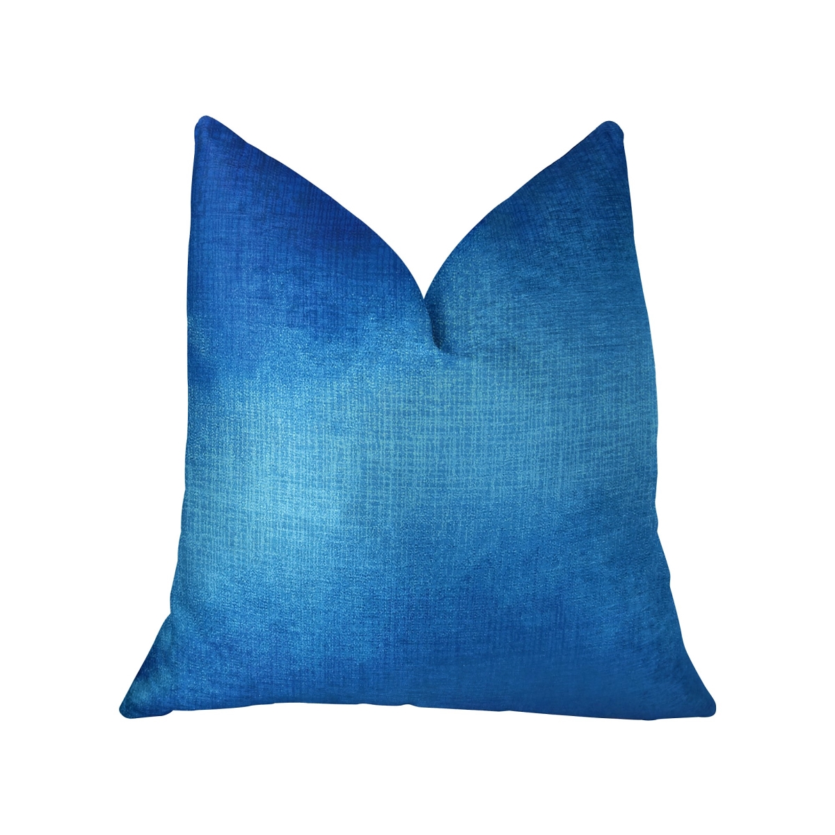 Electric Azure Blue Handmade Luxury Pillow, 20 x 20 in.