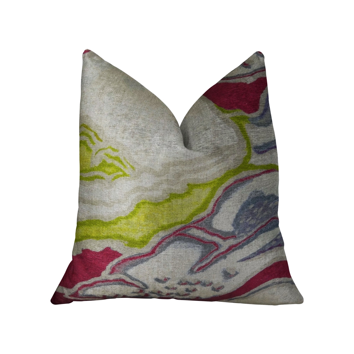 Namaste Beet Beige Gray Handmade Luxury Pillow, 22 x 22 in.
