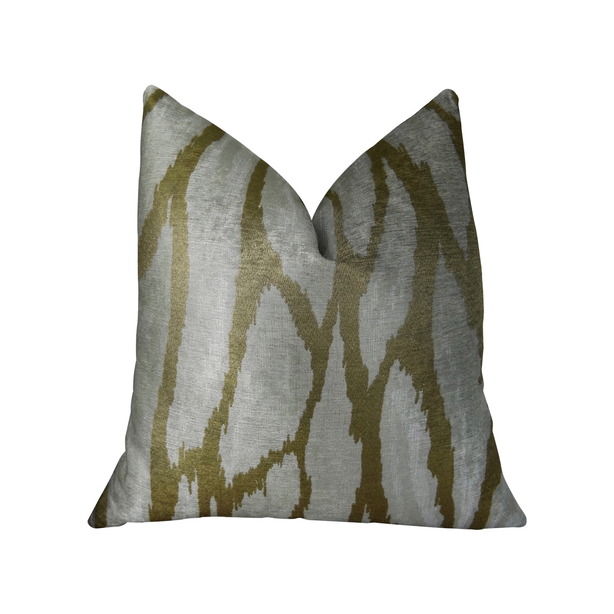 Kailua Branch Taupe Ivory Handmade Luxury Pillow, 12 x 20 in.