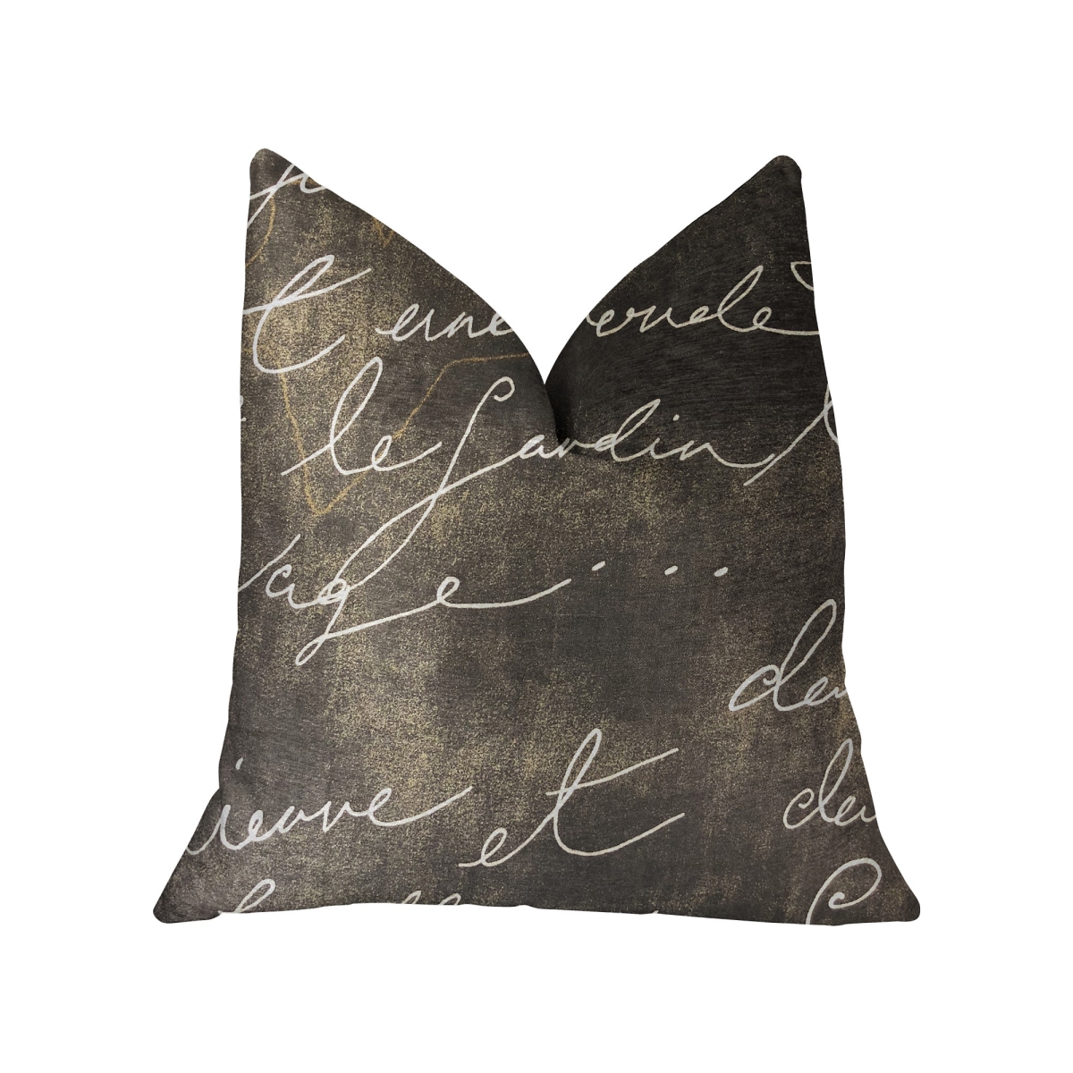 PBRA2253-2222-DP Love Script Black Luxury Throw Pillow, 22 x 22 in.