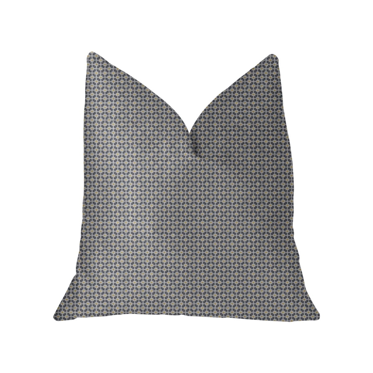 Mosaic Gray & Beige & Gold Luxury Throw Pillow, 26 x 26 in.