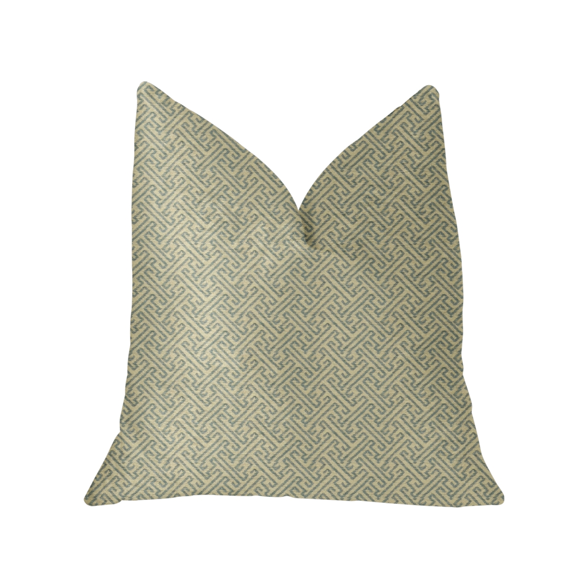 Alpine Maize Blue & Beige Luxury Throw Pillow, 20 x 26 in. Standard