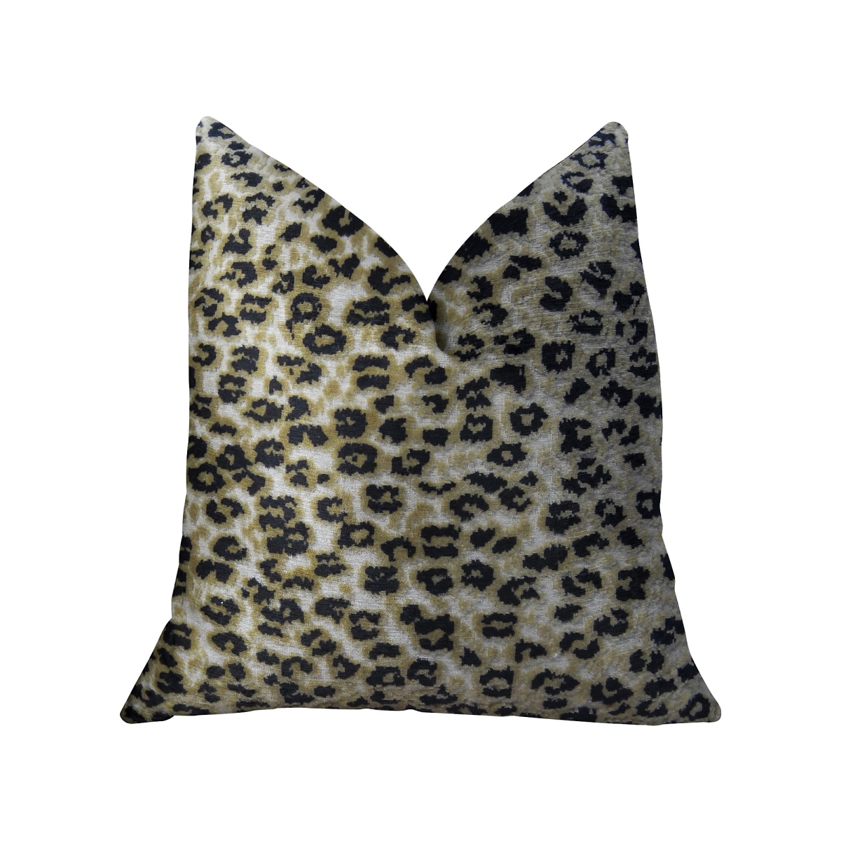 Wild Cheetah Taupe & Black Handmade Luxury Pillow, 20 x 20 in.