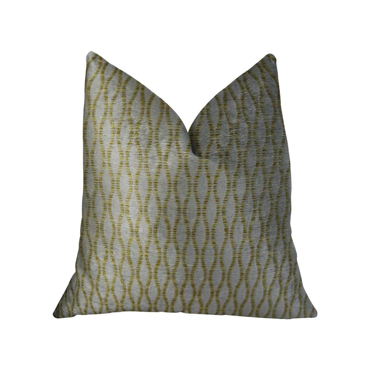 PBRAZ305-1220-DP Swan Creek Cream & Gold Handmade Luxury Pillow, 12 x 20 in.