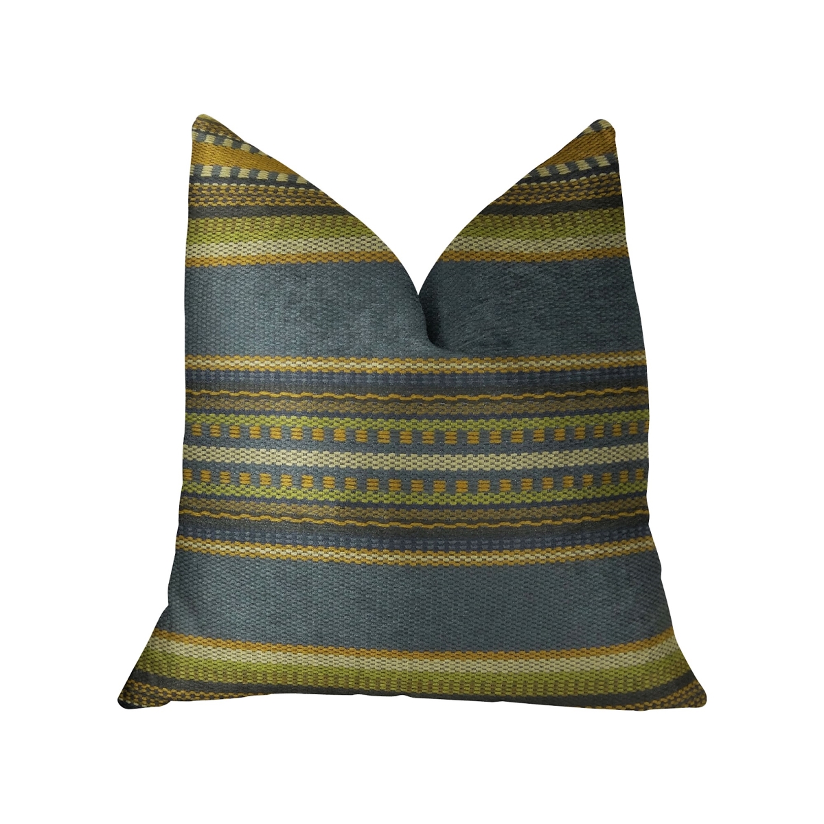 PBRAZ312-2424-DP South Shore Dark Blue Olive Green & Cream Handmade Luxury Pillow, 24 x 24 in.