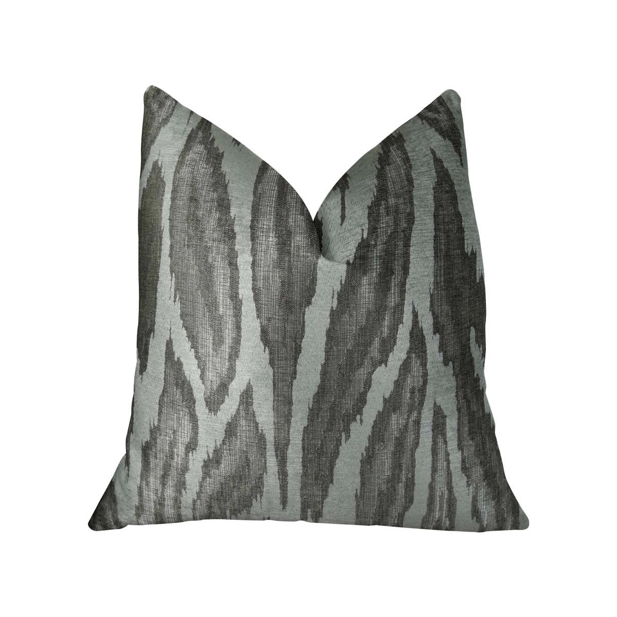 Agate River Gray Silver Ivory Handmade Luxury Pillow, 20 x 36 in. King