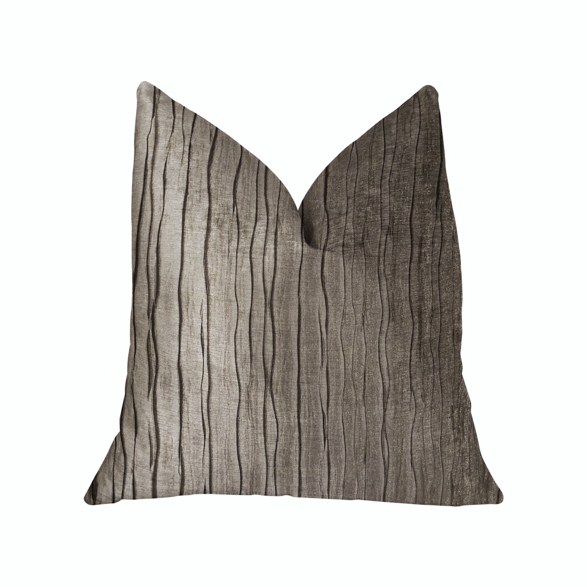 Solitude Gray Luxury Throw Pillow, 24 x 24 in.