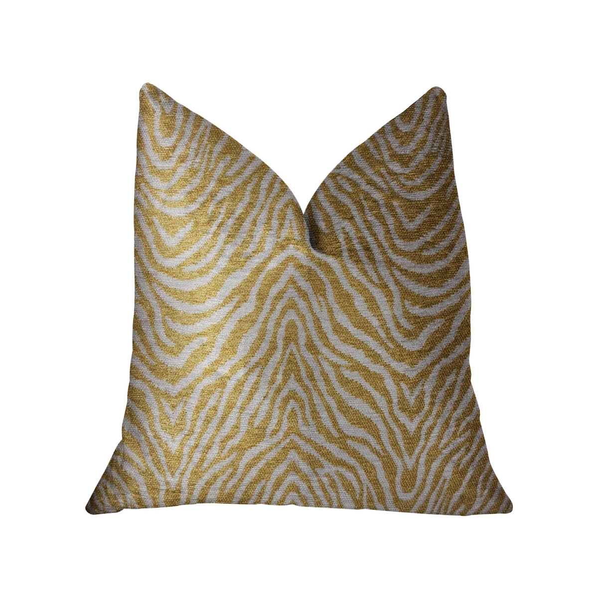 Oasis Waves Yellow & Beige Luxury Throw Pillow, 20 x 30 in. Queen