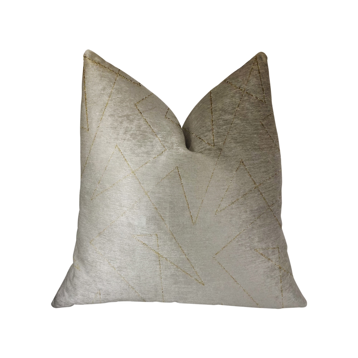 Gold Divinity Gold & Beige Luxury Throw Pillow, 16 x 16 in.