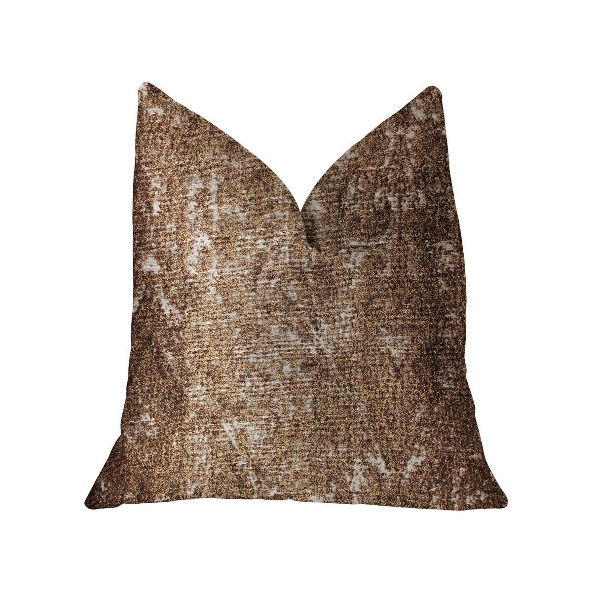 Chestnut Crush Brown Luxury Throw Pillow, 24 x 24 in.