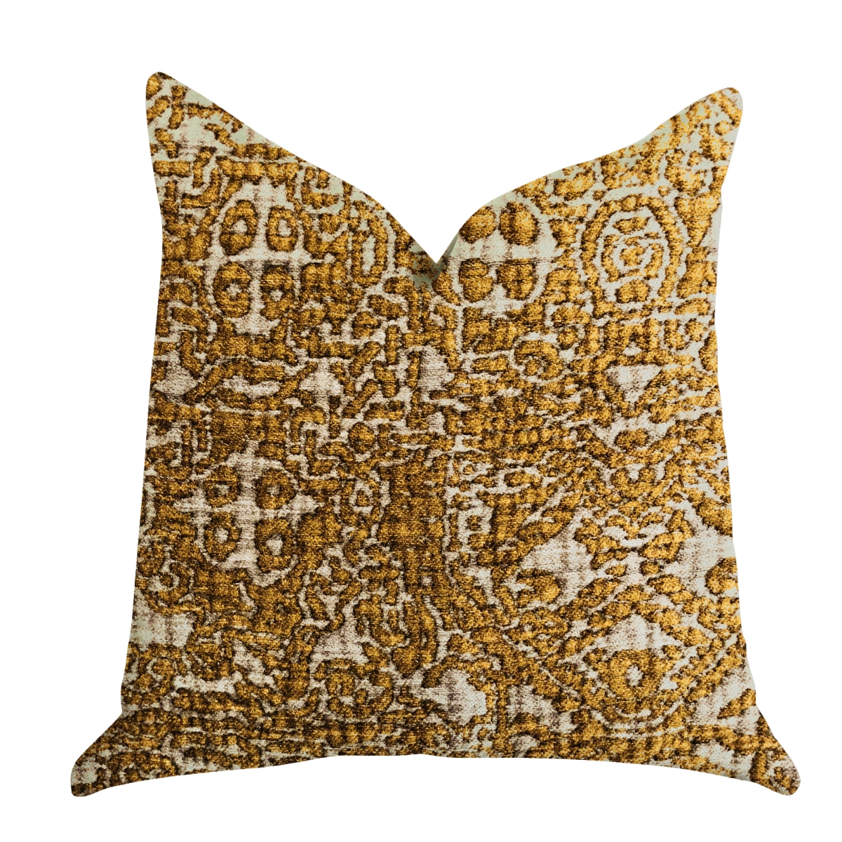 Golden Cosmo Textured Luxury Throw Pillow, 26 x 26 in.
