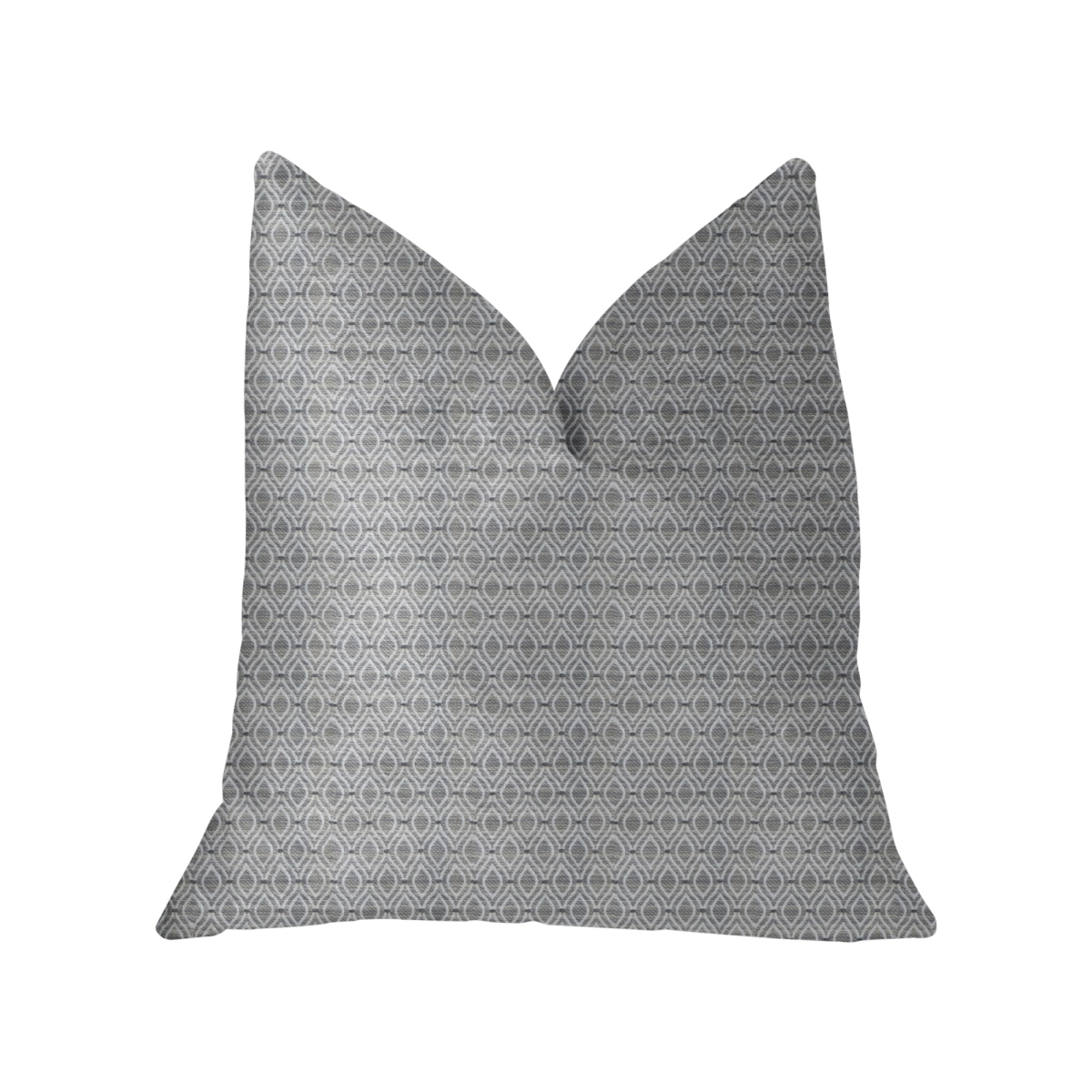 Deluxe Rockland Beige & Silver Luxury Throw Pillow, 24 x 24 in.