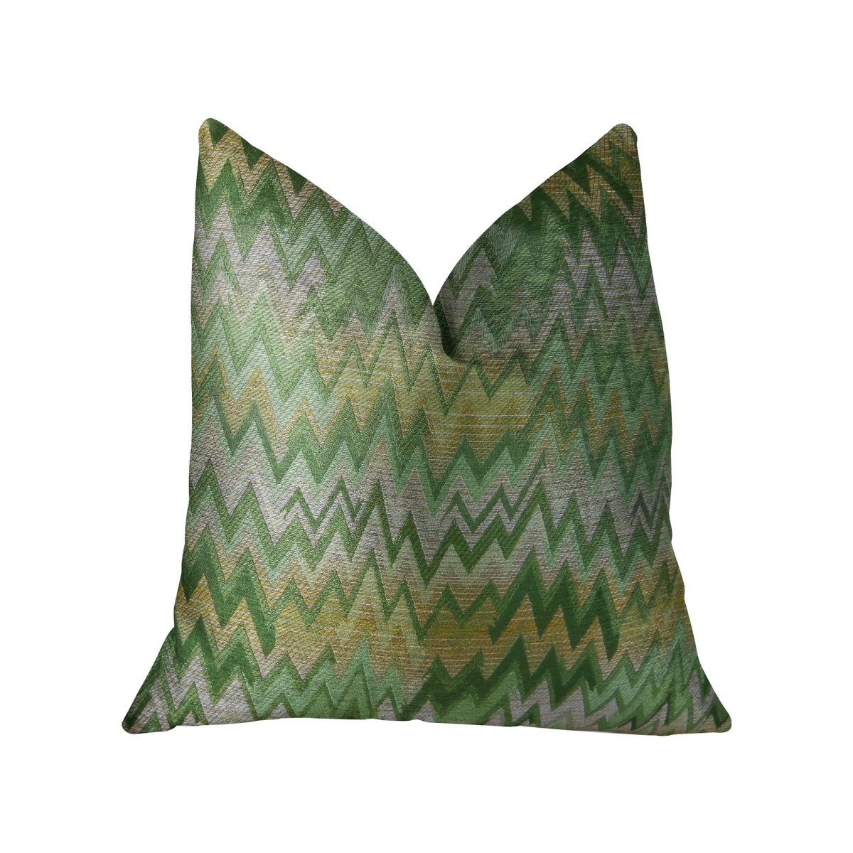 PBRAZ351-1220-DP Green Fair Green Citrine & Taupe Handmade Luxury Pillow, 12 x 20 in.