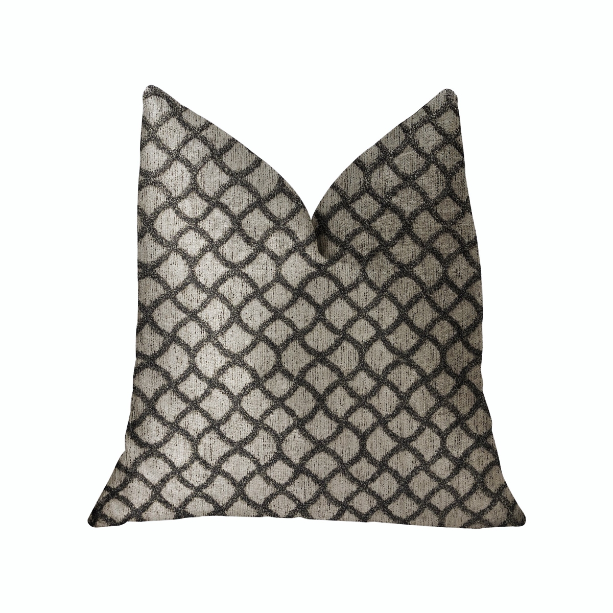 Galactic Ringlet Brown & Beige Luxury Throw Pillow, 20 x 20 in.