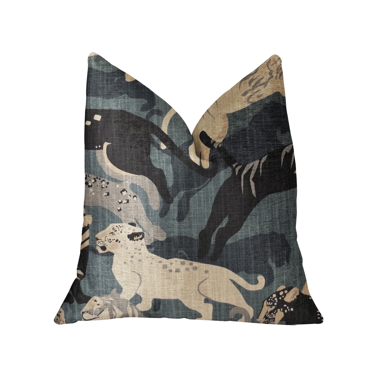 PBRA2216-1220-DP Kimono Tiger Blue & Beige Luxury Throw Pillow, 12 x 20 in.