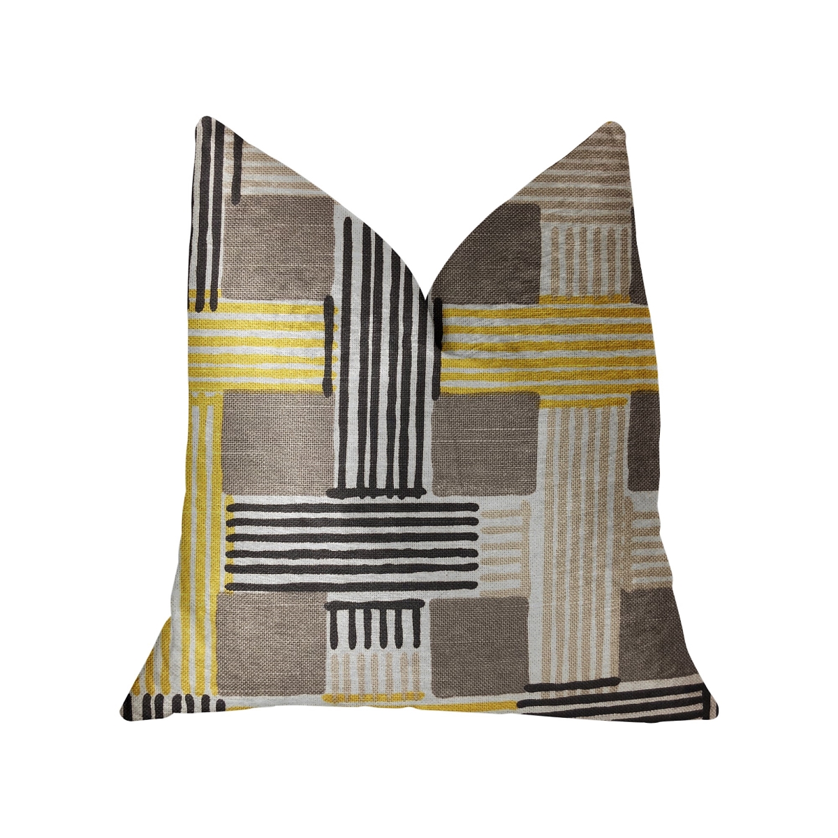 PBRA2271-1220-DP Hummingbird Isle Yellow, Beige & Gray Luxury Throw Pillow, 12 x 20 in.