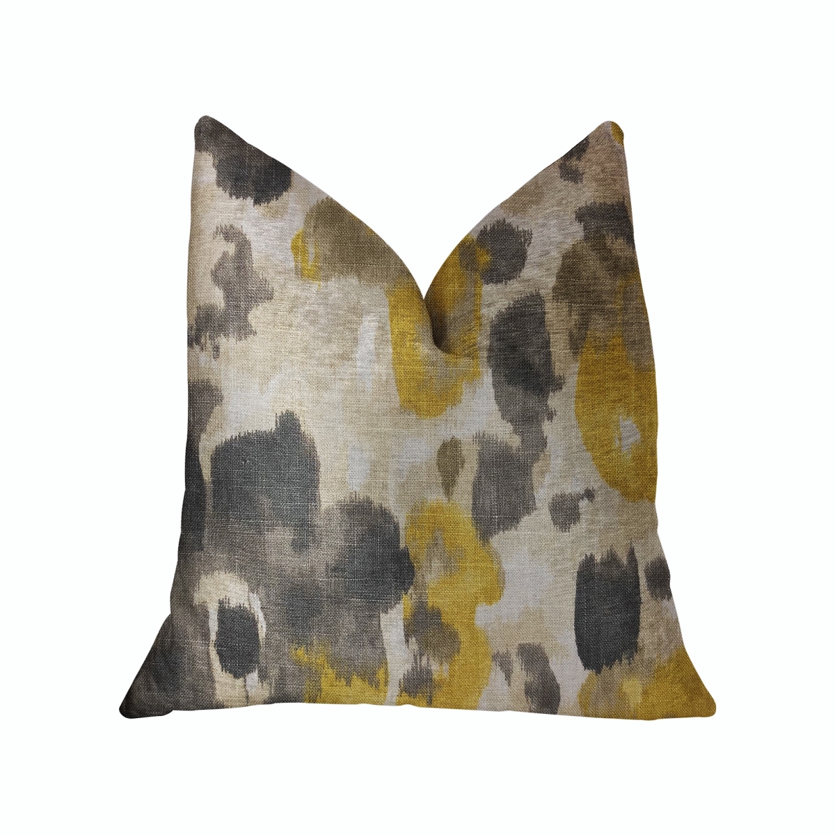 PBRA2272-1220-DP Pretty Passion Yellow, Beige & Gray Luxury Throw Pillow, 12 x 20 in.
