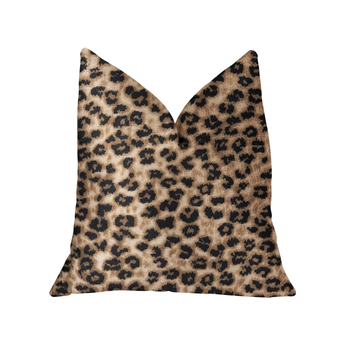 Crimson Cheetah Black & Brown Luxury Throw Pillow - 18 x 18 in.