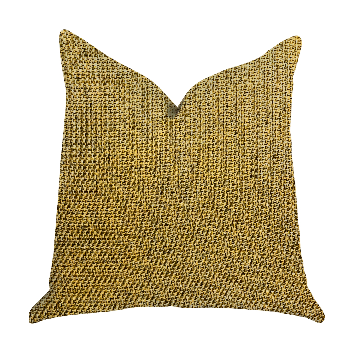 Mustard Seed Luxury Throw Pillow in Dark Yellow, 22 x 22 in.