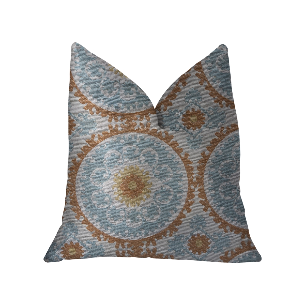 Sunset Cottage Orange, Blue & Ivory Luxury Throw Pillow, 26 x 26 in.