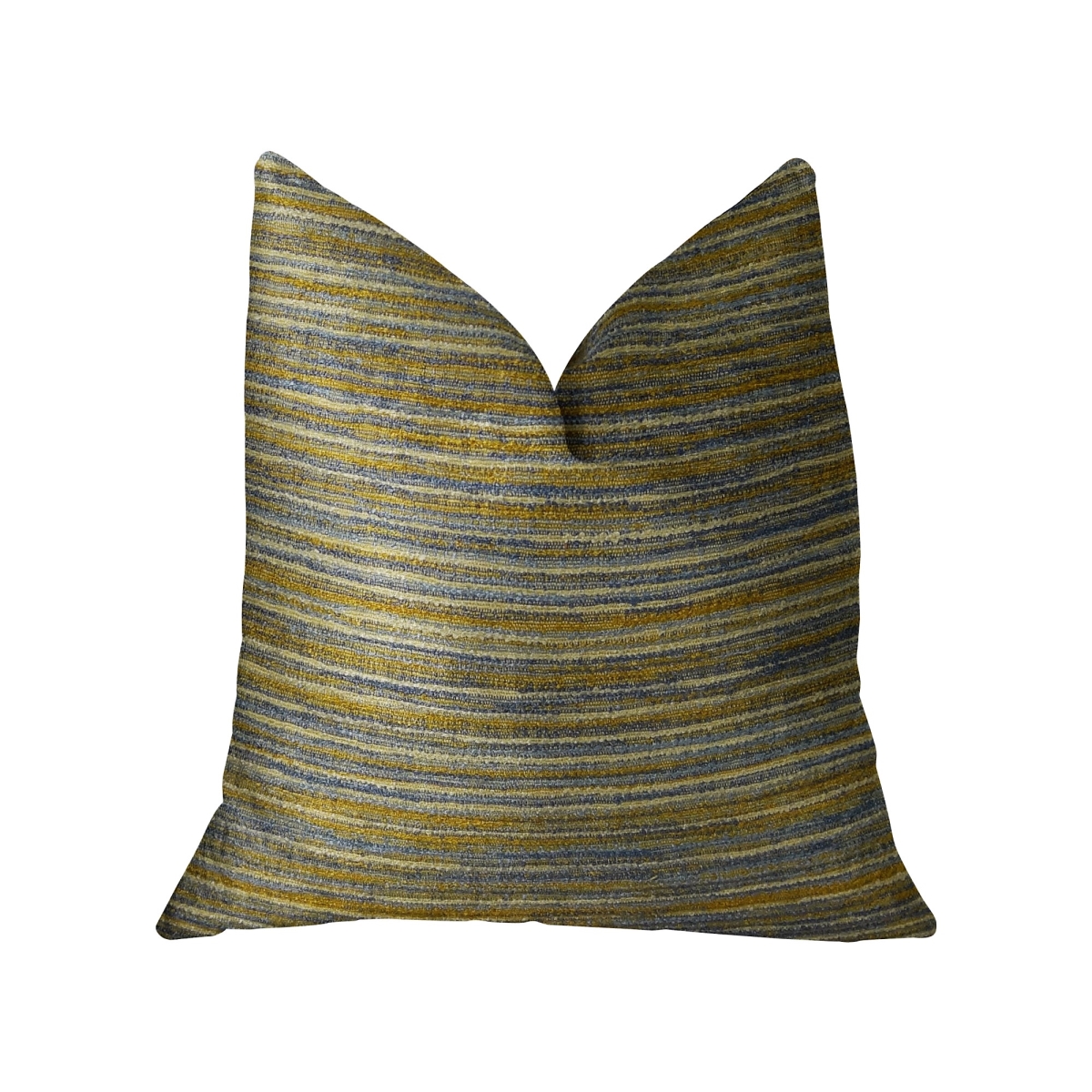 Vermont Blue & Taupe Handmade Luxury Pillow, 20 x 20 in.