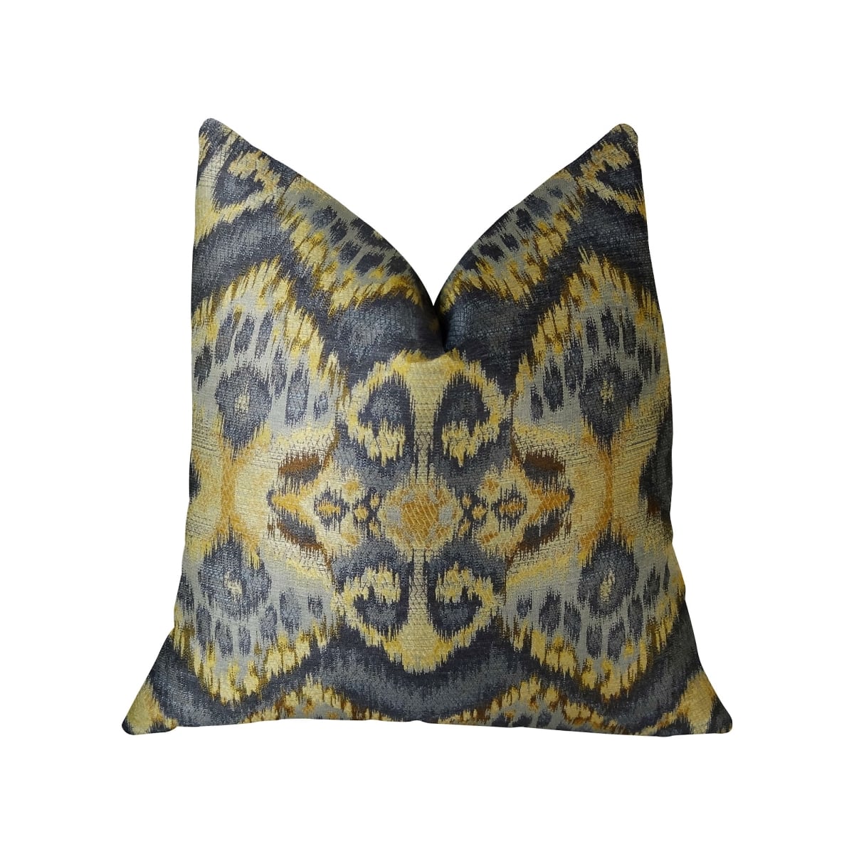 Sacred Pixie Blue Navy & Taupe Handmade Luxury Pillow, 20 x 20 in.