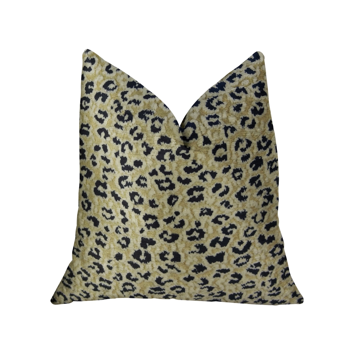 Cheetah Spots Cream & Black Handmade Luxury Pillow, 20 x 26 in. Standard