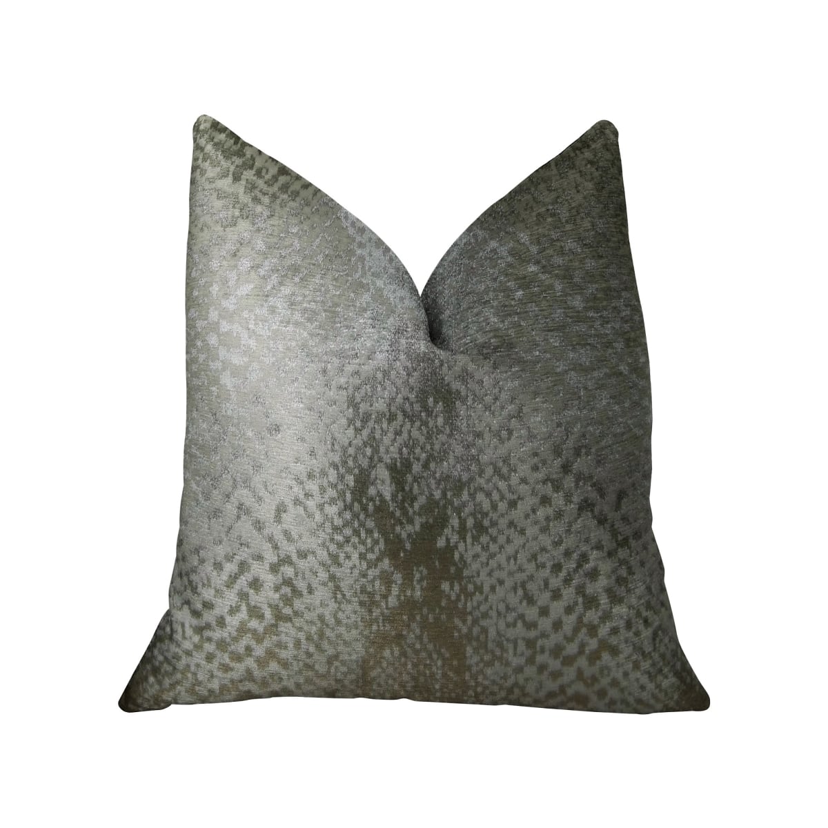 Venetian Silver Handmade Luxury Pillow, 16 x 16 in.