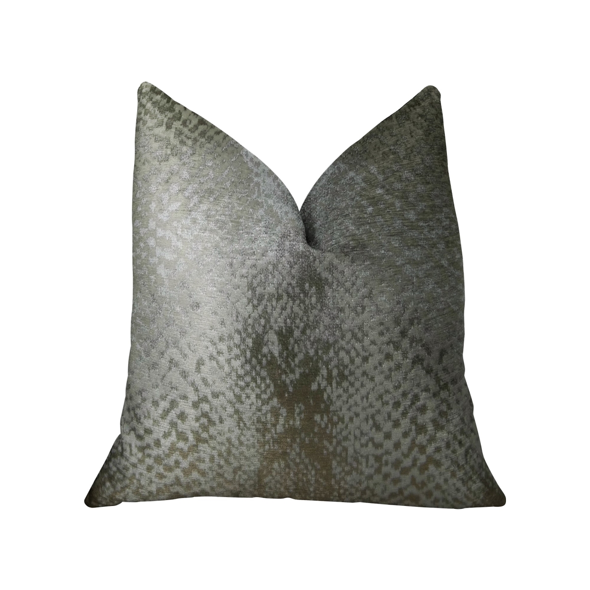 Venetian Silver Handmade Luxury Pillow, 22 x 22 in.