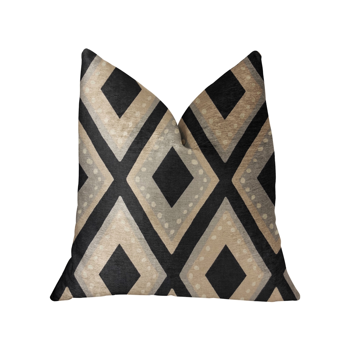 Jager Dotz Blue & Beige Luxury Throw Pillow, 16 x 16 in.
