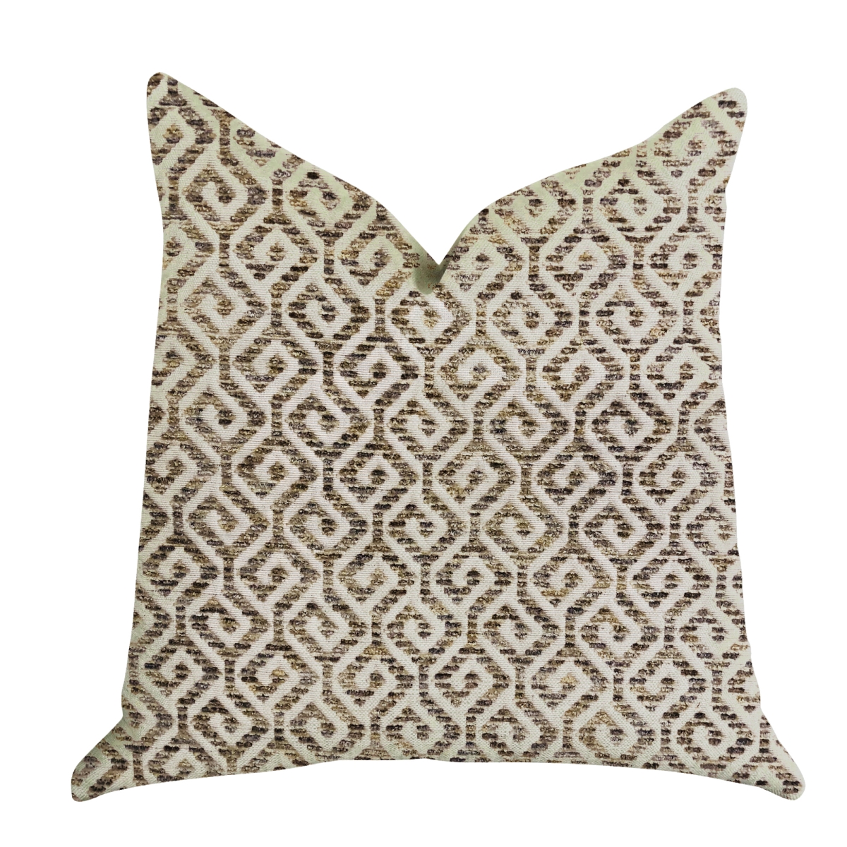 PBRA1341-2036-DP Omni Truffle Brown Shades Maze Luxury Throw Pillow, 20 x 36 in. King