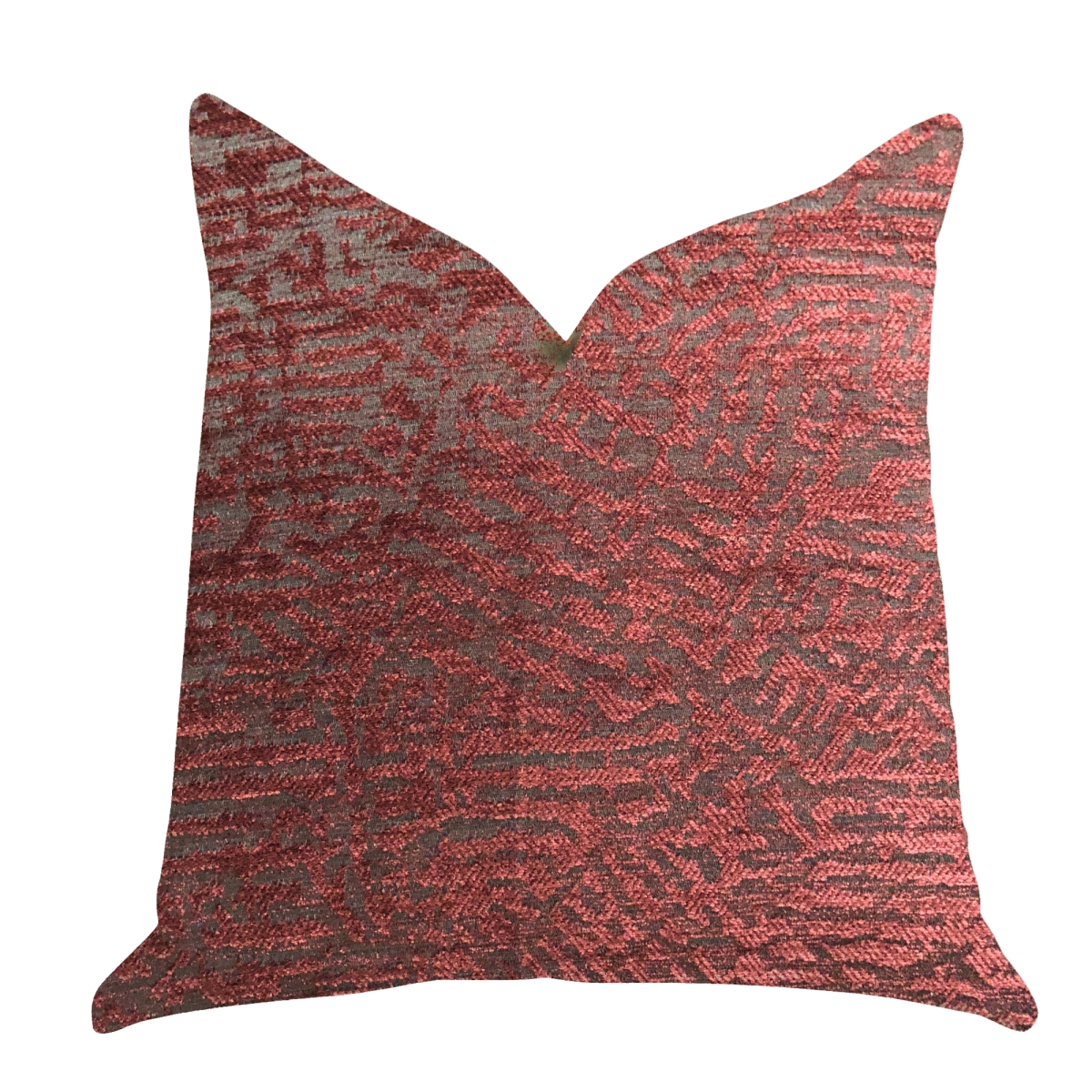 Crushed Wine Luxury Throw Pillow in Dark Red, 12 x 25 in.