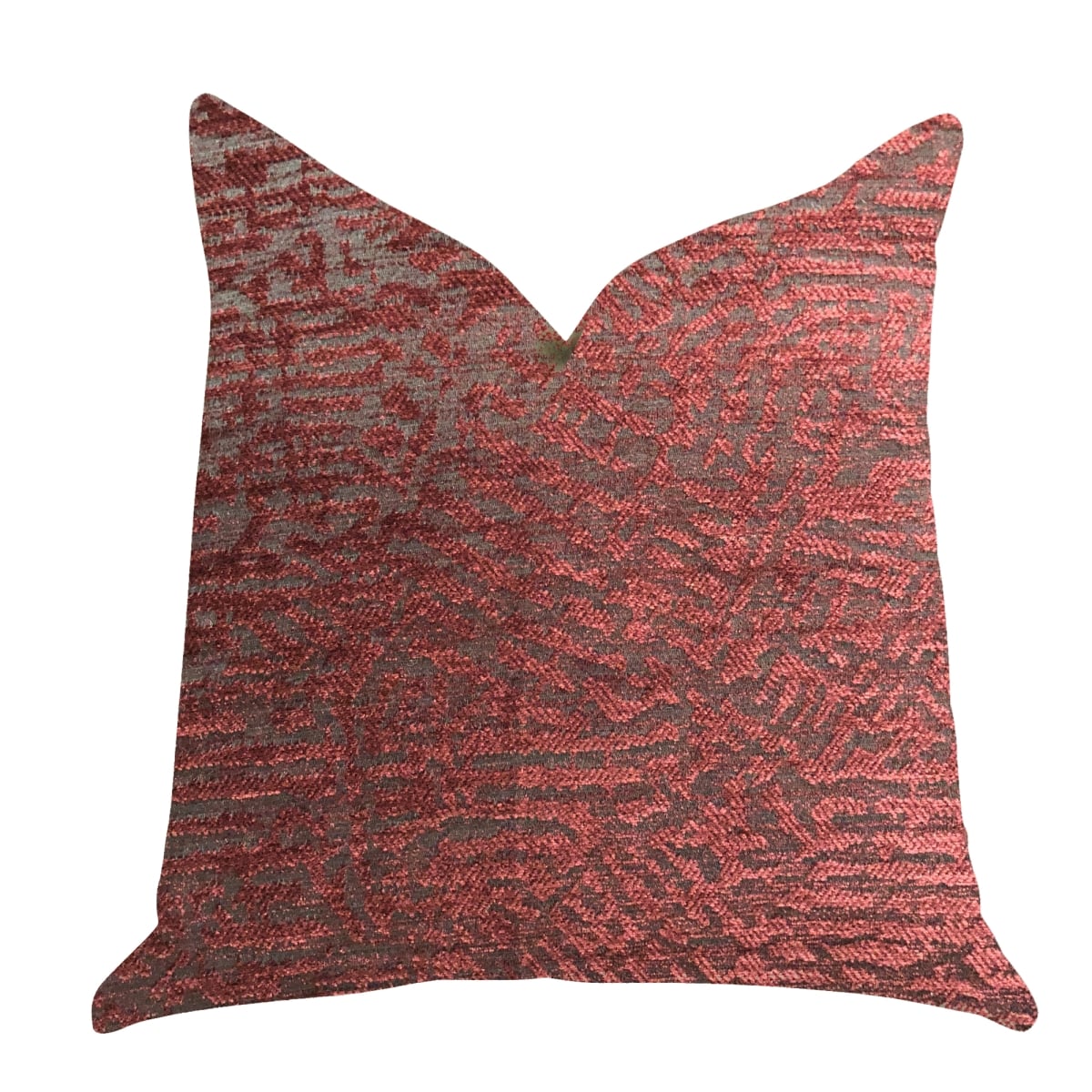 Crushed Wine Luxury Throw Pillow in Dark Red, 20 x 30 in. Queen