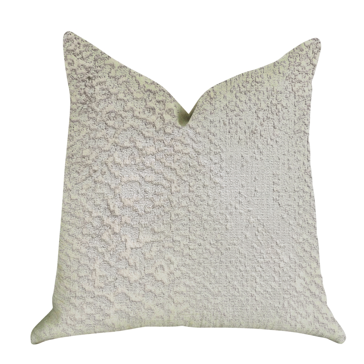 Mystical Iceberg Throw Pillow in White & Silver Tones, 20 x 20 in.