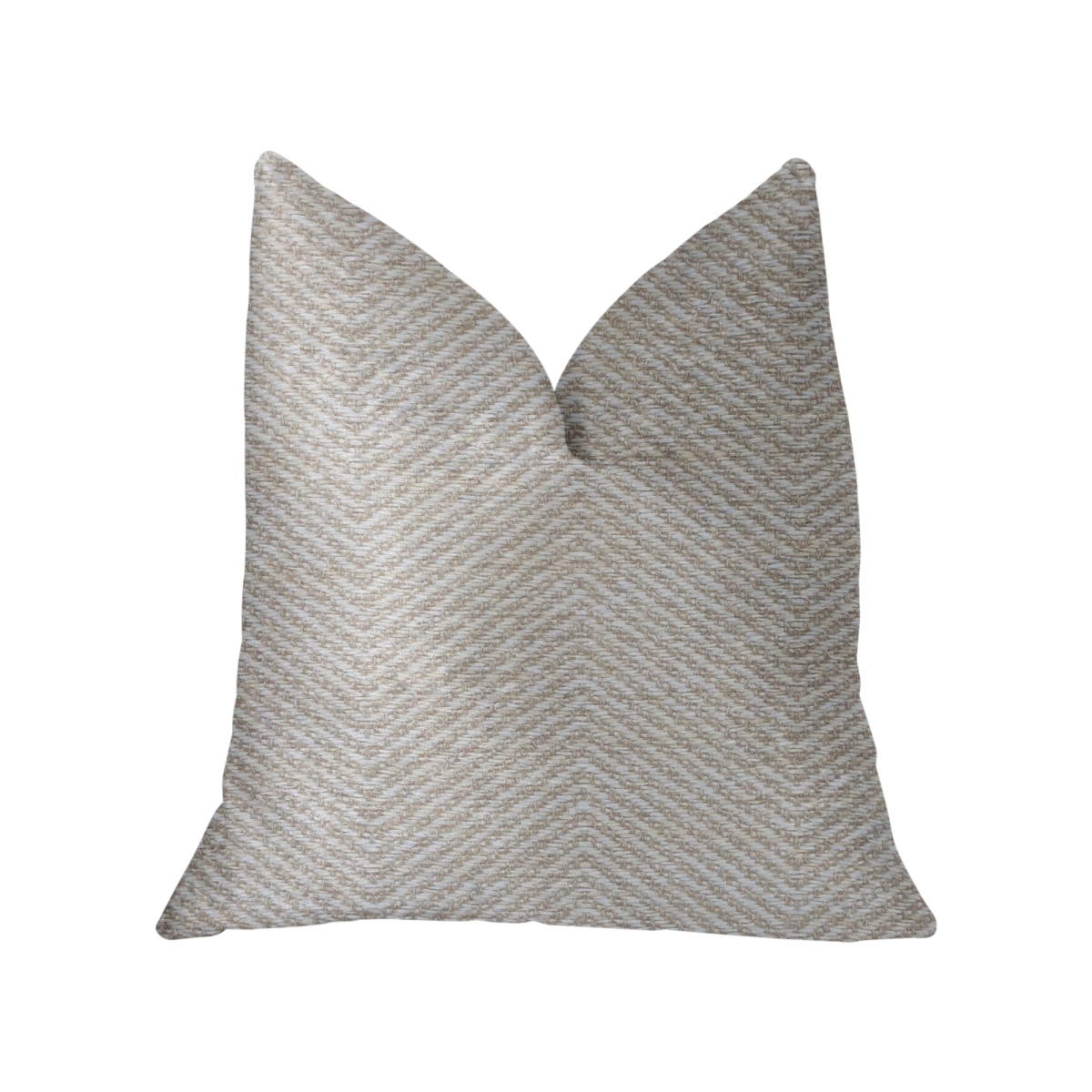 Plainville Beige Luxury Throw Pillow, 12 x 20 in.