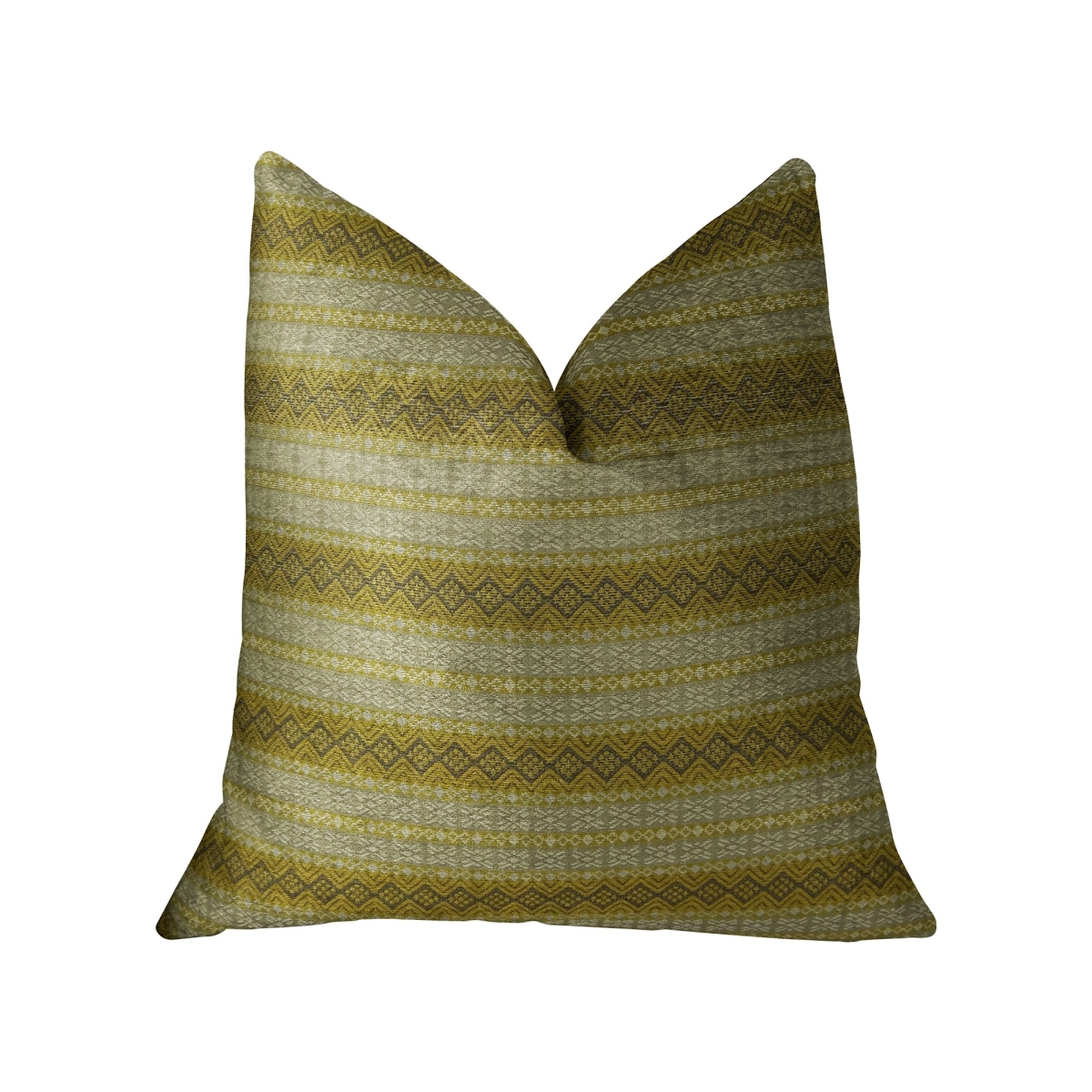 Bridge Cliff Taupe & Gray Handmade Luxury Pillow, 24 x 24 in.