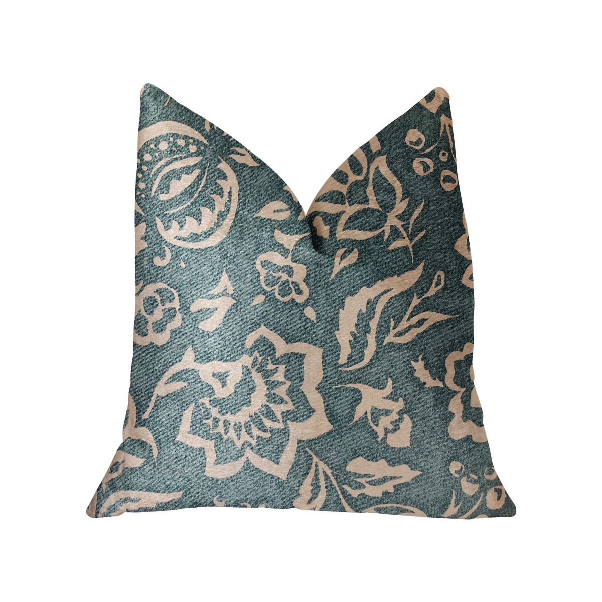 PBRA2230-1220-DP Elsi Pom Blue & Beige Luxury Throw Pillow, 12 x 20 in.