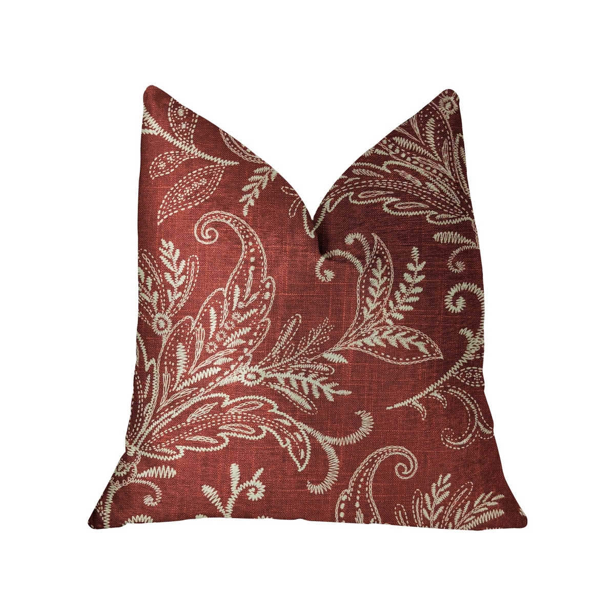 Berry Crest Vineyard Red & Beige Luxury Throw Pillow, 20 x 20 in.